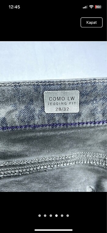 28 Beden gri Renk Tommy hilfiger pantolon