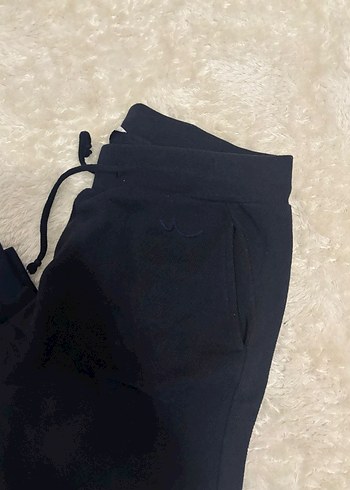 Fermuarlı Siyah Kadın Eşofman Altı - Görsel 3