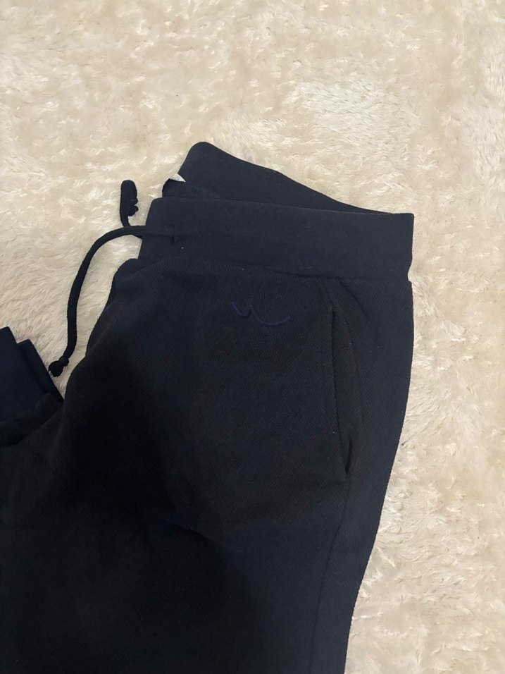 Fermuarlı Siyah Kadın Eşofman Altı - Görsel 3