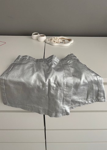 Diğer Gri Pilili Mini Şort
