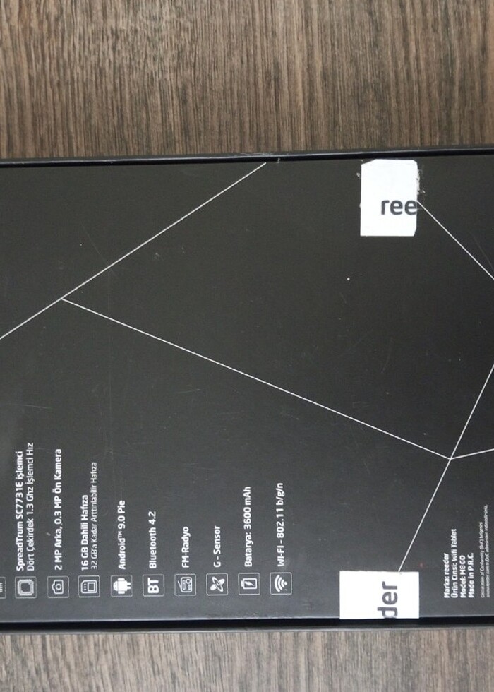 Reeder M8 Go Tablet Kutusu - Görsel 5