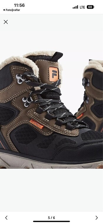 37 Beden kahverengi Renk Fila outdoor bot