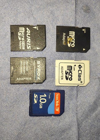 Gri Hafıza Kartı Adaptörleri Seti
