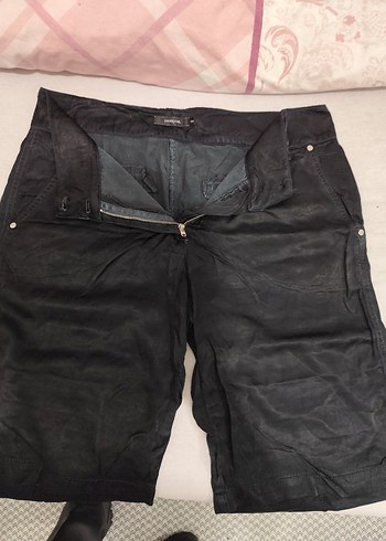 Siyah Deri Midi Hamile Pantolonu - Görsel 7