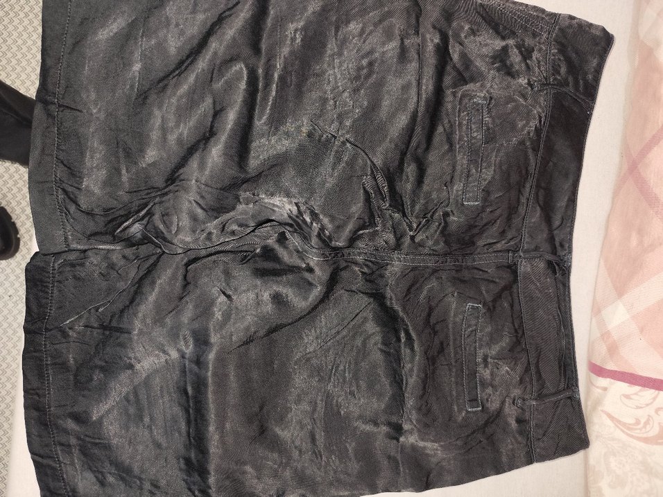 Siyah Deri Midi Hamile Pantolonu - Görsel 5