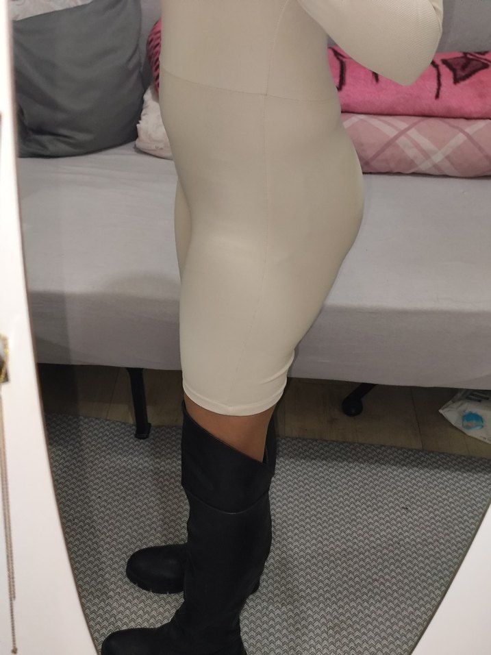 Bej Kadın Pilili Uzun Kollu Tulum - Görsel 5