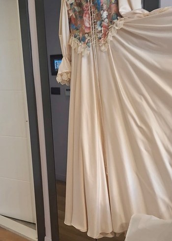 Bohem Yüksek Yakalı Uzun Kollu elbise - Görsel 9