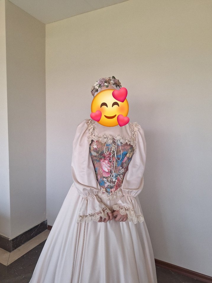 Bohem Yüksek Yakalı Uzun Kollu elbise - Görsel 5