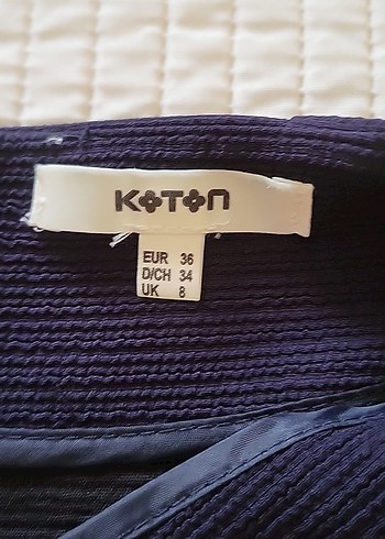 36 Beden Koton marka Düğmeli Lacivert Kadın Mini Etek