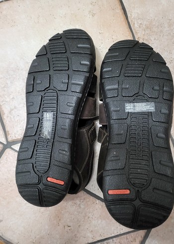 tek ebat Beden Kahverengi Erkek Deri Tokalı Sandalet