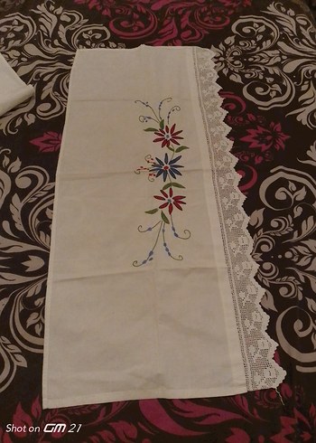 American Vintage Nakışlı Beyaz kenar
