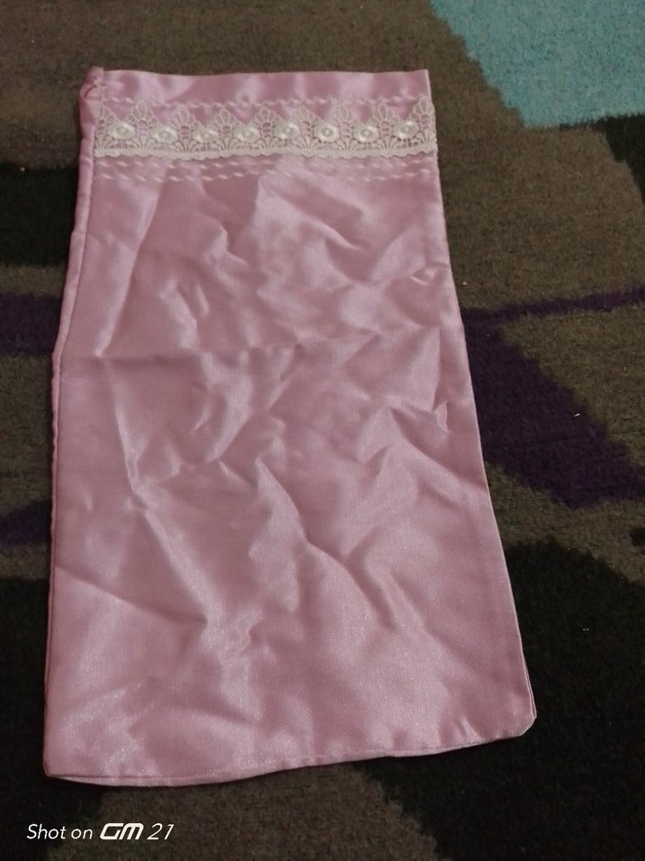 Pembe Nakışlı Yastık Kılıfı bebek - Görsel 4