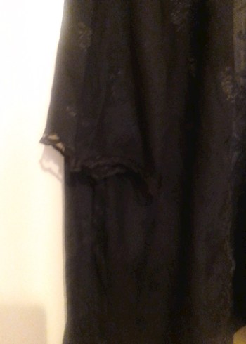 Siyah Uzun Kollu Gotik Kadın Sabahlık - Görsel 4