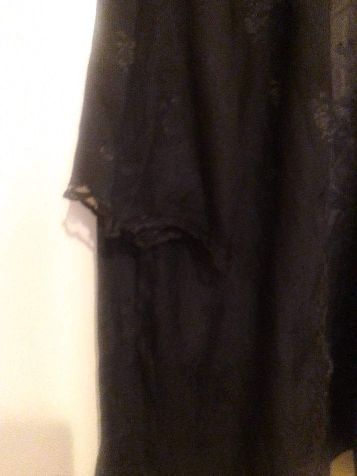 Siyah Uzun Kollu Gotik Kadın Sabahlık - Görsel 4