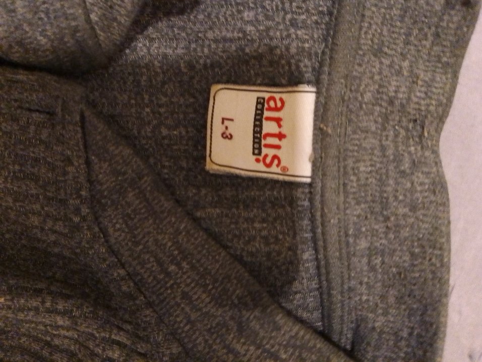 Erkek Gri Örgü Pamuklu Pijama Takımı - Görsel 3