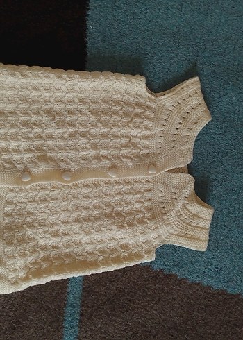 Kız Çocuk Örgü Bohem Yelek - Görsel 2