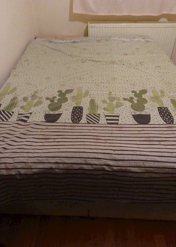 Desenli Kahverengi Gri Yatak Örtüsü - Görsel 2