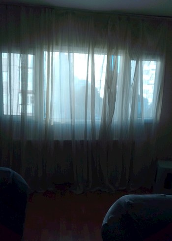 Beyaz Düz Modern Tül Perde - Görsel 9