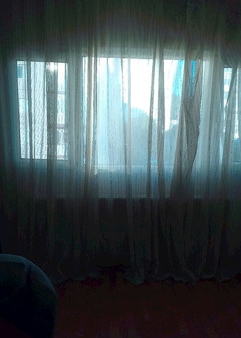 Beyaz Düz Modern Tül Perde - Görsel 7