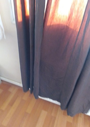 Koyu Kahve Düz Gotik Perde - Görsel 10