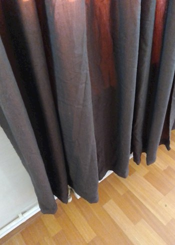 Koyu Kahve Düz Gotik Perde - Görsel 3