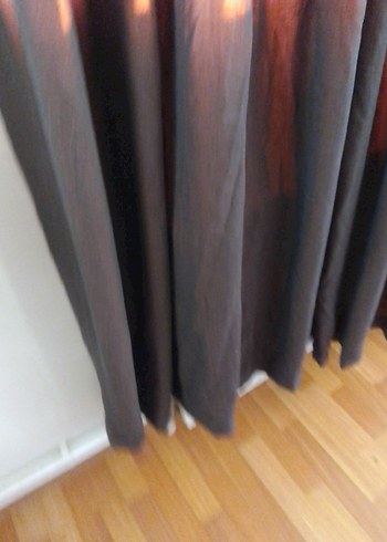 Koyu Kahve Düz Gotik Perde - Görsel 4