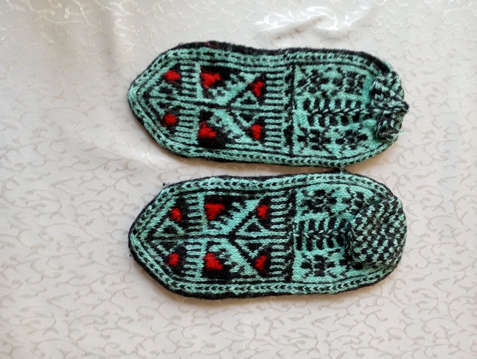 Mor ve Turuncu Örgü Fırın Eldiveni - Görsel 3