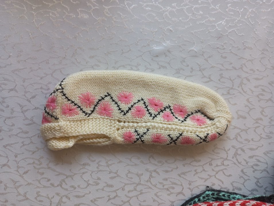 Mor ve Turuncu Örgü Fırın Eldiveni - Görsel 2