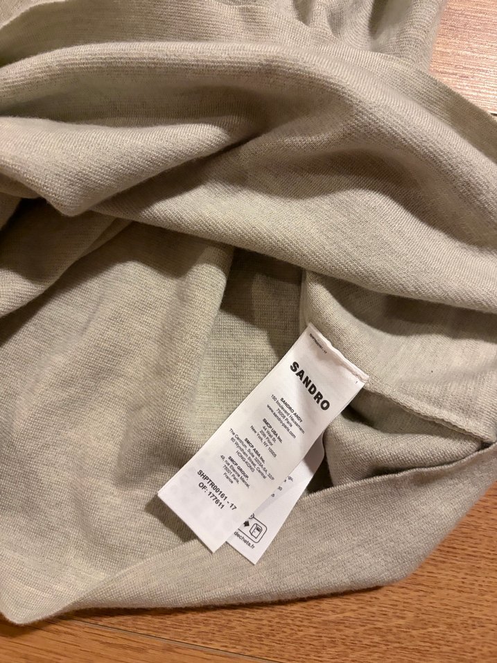 Gri Yarım Fermuarlı Yün Kadın Kazak - Görsel 4