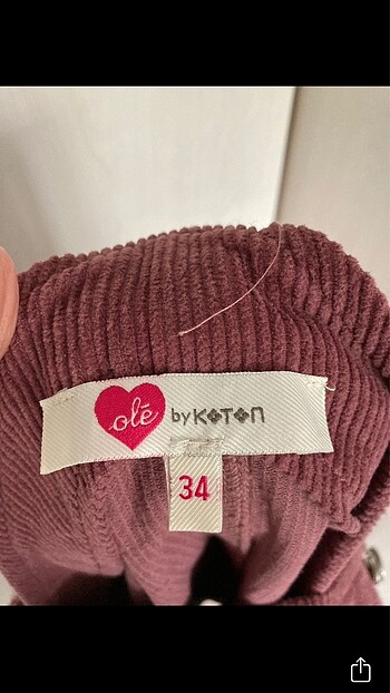 xs Beden Koton kadife bahçıvan elbise