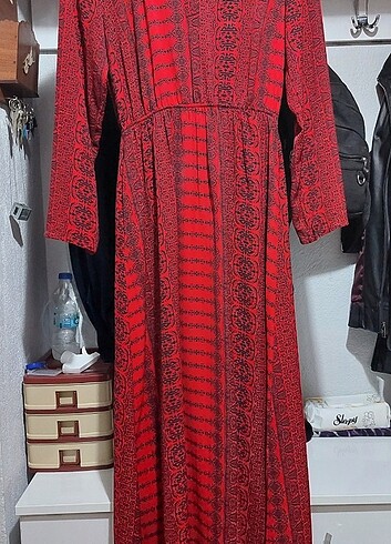 38 Beden bordo Renk Elbise