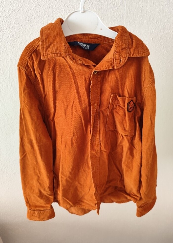 Erkek çocuk kadife gömlek  - Görsel 3