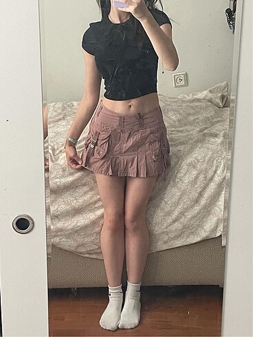 Urban Outfitters Pembe Pileli Etek