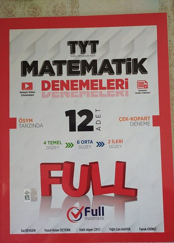 full yayınları TYT Matematik Denemeleri - 12 Adet Çek Kopart