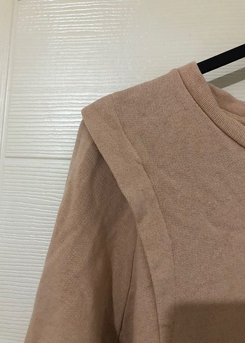 m Beden Mango Bej Kadın Basic Sweatshirt