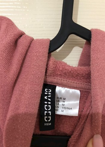 H&M Hm pembe Crop Sweatshirt