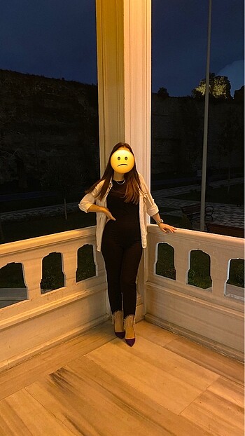 xs Beden Taş detaylı kumaş pantolon