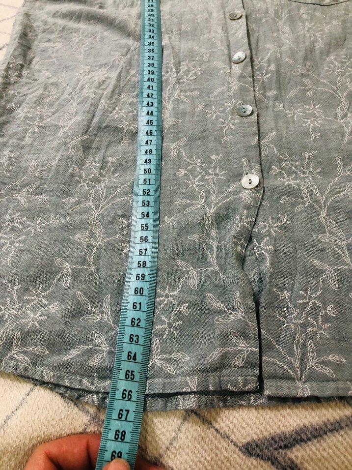 Gri Kolsuz Keten Gömlek - Görsel 4