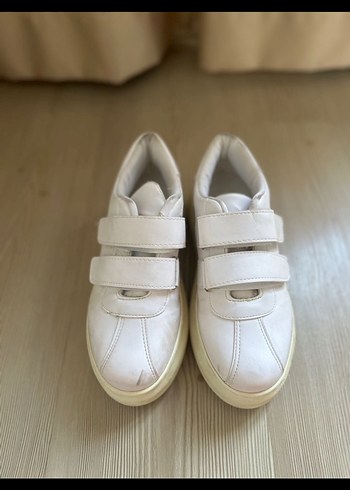 Platform beyaz spor ayakkabı - Görsel 4