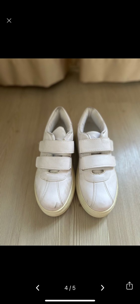 Platform beyaz spor ayakkabı - Görsel 4