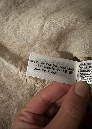 Zara %100 keten bej erkek bebek gömlek - Görsel 5