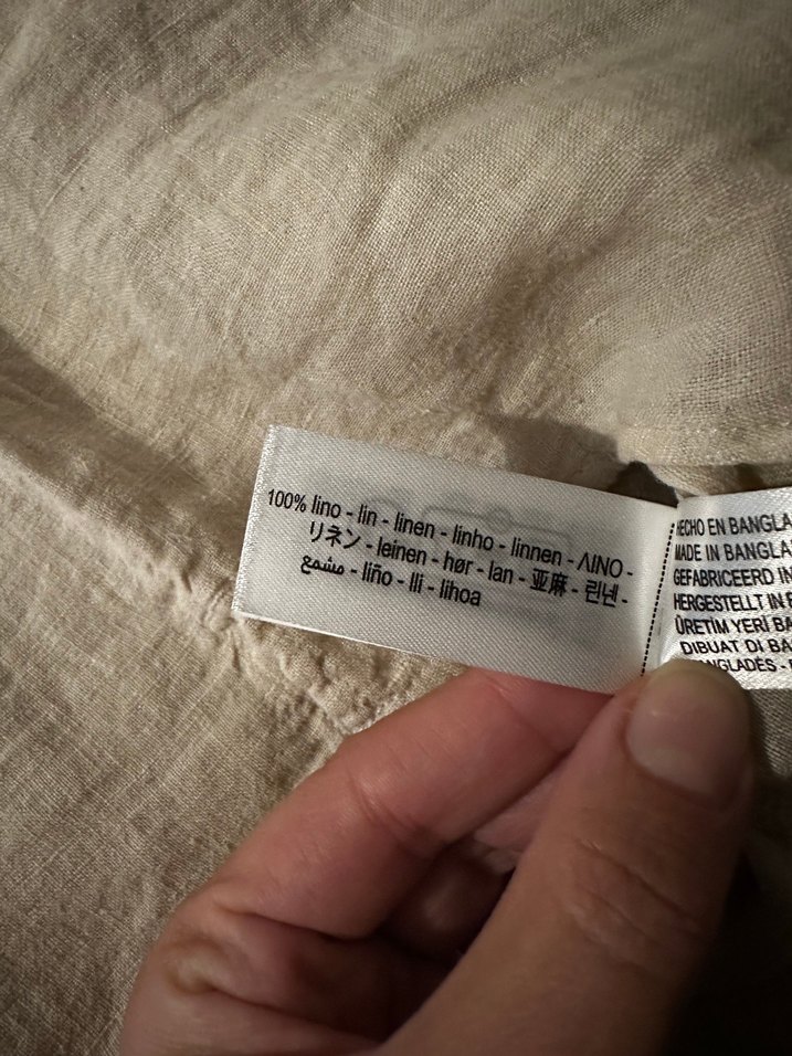 Zara %100 keten bej erkek bebek gömlek - Görsel 5