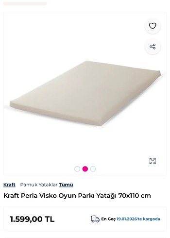 Kraft Visko bebek Park Yatağı 70x120 cm - Görsel 2