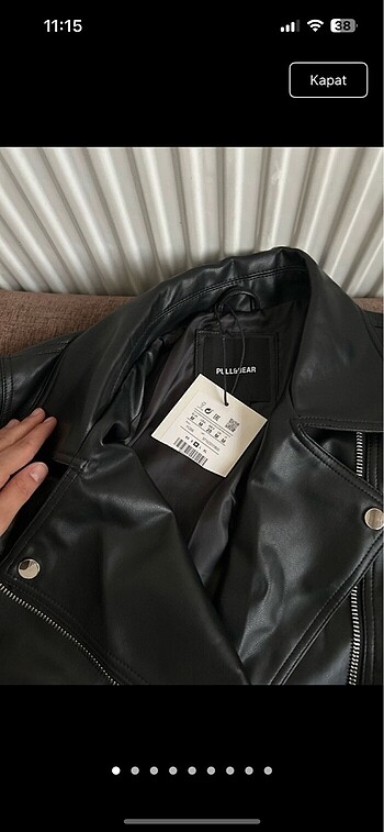 m Beden siyah Renk Pull&Bear deri ceket