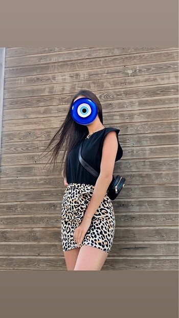 Bershka leopar etek