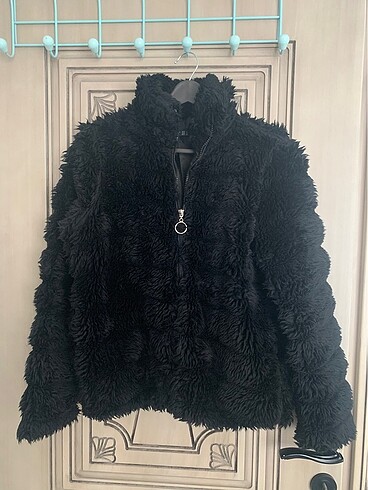 Diğer Siyah Peluş Kürklü Ceket