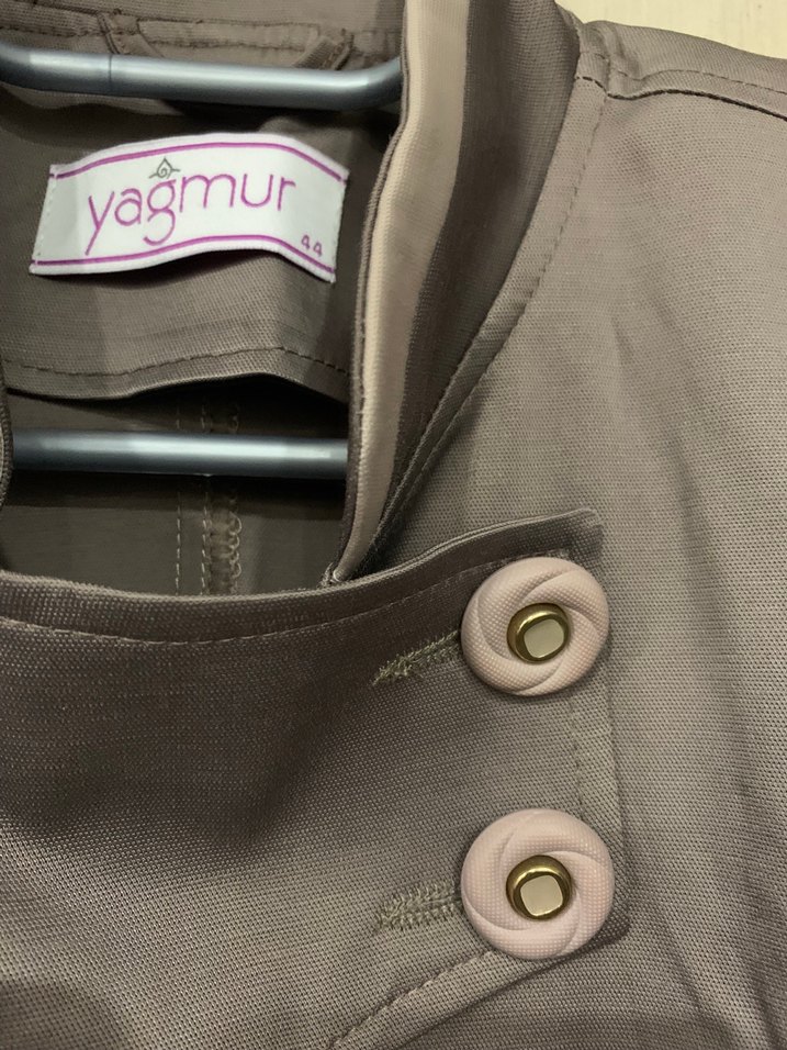 Bej Tesettür Pardösü - Görsel 3