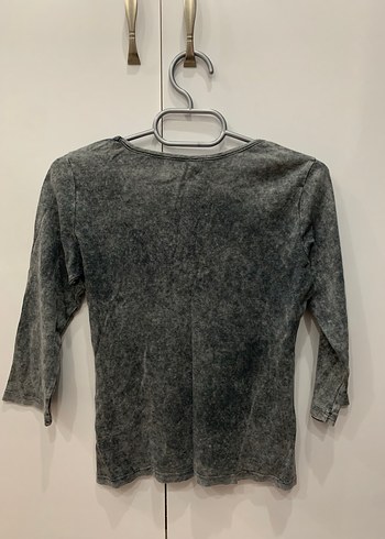 Gri Rock Punk Orta Kollu Tişört - Görsel 2