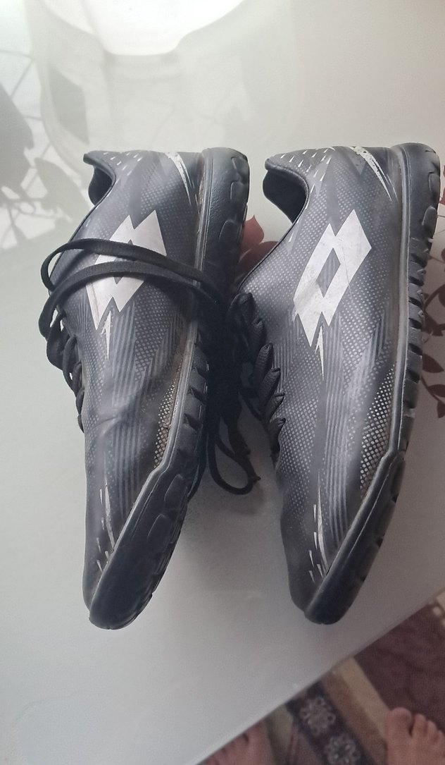 Siyah Erkek Futbol Ayakkabısı Velcro Bağcıklı - Görsel 3