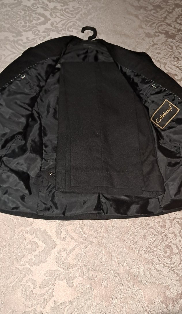 Düğmeli Siyah Erkek Takım Ceketi - Görsel 2